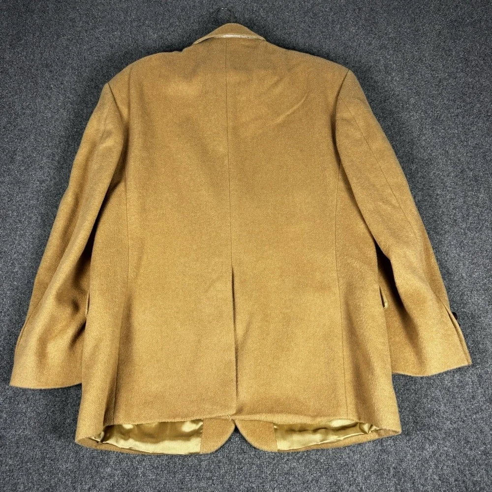 Vintage 100% Camel Hair Blazer Sport Coat Mens Size XL Gentleman Tailors Row 80s